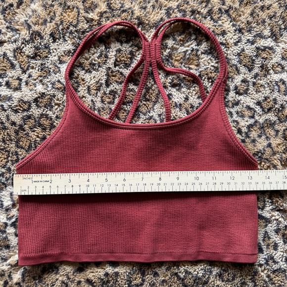 F21 Rust Red Strappy Ribbed Bralette - Picture 3 of 4